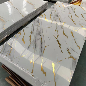 Mới nhất <span class=keywords><strong>PVC</strong></span> tấm đá cẩm thạch với lớp phủ UV không thấm nước lồng vào nhau cài đặt cho phòng khách - Product Image 1