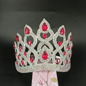 Couronne de reine de beauté de scène, grande couronne de reine, diadème de cristal, couronne de championne de concours de beauté - Product Image 3