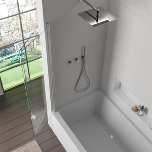 <span class=keywords><strong>Pare</strong></span>-<span class=keywords><strong>douche</strong></span> sans cadre Bi-Fold avec <span class=keywords><strong>baignoire</strong></span> en verre transparent - Product Image 3