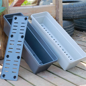 Maceta Grande Cuadrada de Plástico para Plantar Vegetales, Estilo Minimalista, Pintada, para Jardín de Cocina - Product Image 4