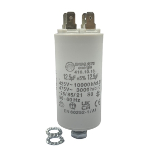 Condensador Nuevo Original Cod 416.10.18, 12.5uF 630V 50-60Hz, Cerámico, para Arranque de Motor, Clase B, Conexión Rápida, Epoxi - Product Image 1