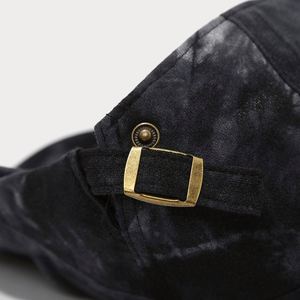 Casquette plate en coton tie-dye style vintage britannique pour femmes et hommes, chapeau décontracté d'extérieur, protection solaire, béret - Product Image 5