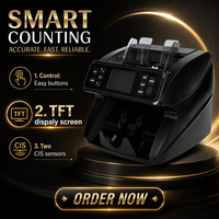 WT-5000 1+1 Compteuse de billets CIS pour devises mixtes (XOF, XAF, PEN, GBP, USD, EURO)
