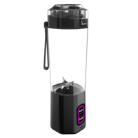 Blender portable rechargeable USB C 700 ml 360 W, 6 lames, moteur sans balais, mini-presse-agrumes pour la salle de sport, la voiture, les voyages en plein air