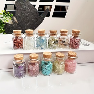 Jd đá quý nhà máy tùy chỉnh Bán buôn tinh thể tự nhiên đá quý chai thủy tinh đầy với Healing pha lê chip sỏi có nhu cầu chai - Product Image 3