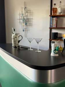 Mini <span class=keywords><strong>Bar</strong></span> de café personalizado para eventos de desayuno iluminado de gama alta de lujo para el hogar, barra redonda plegable, Mostrador de <span class=keywords><strong>luz</strong></span> para bodas - Product Image 3