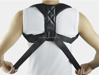 Correcteur de posture orthopédique réglable noir et gris pour le haut du dos et les épaules Chuangen