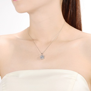 TD Collette Z argento Sterling collana pendente moda con zirconi fiocco di neve - Product Image 3