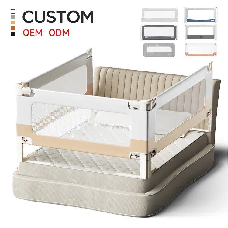 Parachoques para cama de bebé, barrera anticolisión ajustable para cuna, barrera para cama de niño, puerta suave General