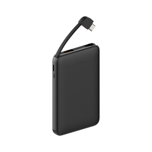 <span class=keywords><strong>Mini</strong></span> batería externa de bolsillo de 5000 mAh de plástico con cable tipo C integrado, carga rápida SCP de 22.5 W, cargador portátil, regalo promocional. - Product Image 6