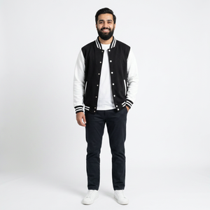 Customized Embroidery Design <b>Men's</b> Button up <b>Baseball</b> <b>Jacket</b> Color Blocking Varsity <b>Jacket</b> - Product Image 1