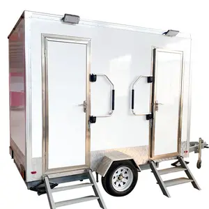 Luxury Portable Mobile Toilet Trailer Commercial Males Female Customized Interior Equipments Restroom Trailers Bathroom Trailer