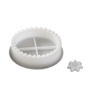 INTODIY Calendario Número Adviento Cuenta regresiva Bandeja Ornamento Molde de silicona Anillo Lucky Star Candle Stand Molde de yeso - Product Image 5