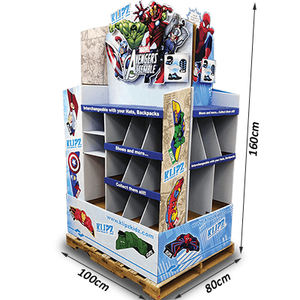 Venta al por mayor de supermercado de cartón corrugado de papel cuarto de paleta estante de exhibición de cartón Pdq - Product Image 4