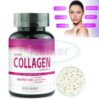 Ausreson Complément Naturel Éclaircissant pour la Peau Vitamines C Comprimés de Collagène Santé des Articulations Anti-Âge 120 Comprimés de Collagène Marin Hydrolysé