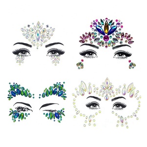 Bijoux <span class=keywords><strong>de</strong></span> maquillage pour les yeux en acrylique Bindi Face Gems Crystal Stickers pour festivals et fêtes-Caractéristique temporaire - Product Image 1