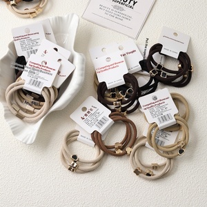 고든 심리스 고탄력 혼합 소재 수제 패션 한국 심플 두꺼운 머리끈 여성 헤어 액세서리 도매 - Product Image 2