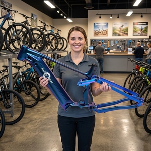 Alüminyum Alaşımlı E-Bisiklet Disk Frenli Elektrikli Bisiklet Kadrosu Tam Süspansiyonlu E-MTB Kadrosu - Product Image 1