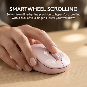 เมาส์ไร้สาย Logitech Signature M550 Silent & Logi Bolt SmartWheel Ergonomic อายุการใช้งานแบตเตอรี่ 24 เดือน เมาส์สำหรับสำนักงาน - Product Image 5