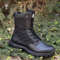 Bottes tactiques antidérapantes, respirantes, résistantes au sable, en cuir et maille, pour la randonnée en plein air, avec soutien de la cheville, fermeture éclair, logo personnalisé