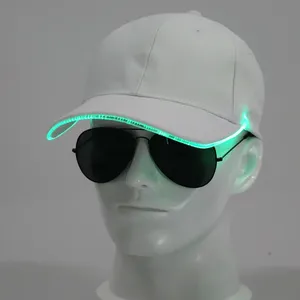 Hf Casquette de baseball LED en <span class=keywords><strong>coton</strong></span> unisexe réglable Sporty Glowing in the Dark Cap pour la course de <span class=keywords><strong>nuit</strong></span> et les fêtes - Product Image 3