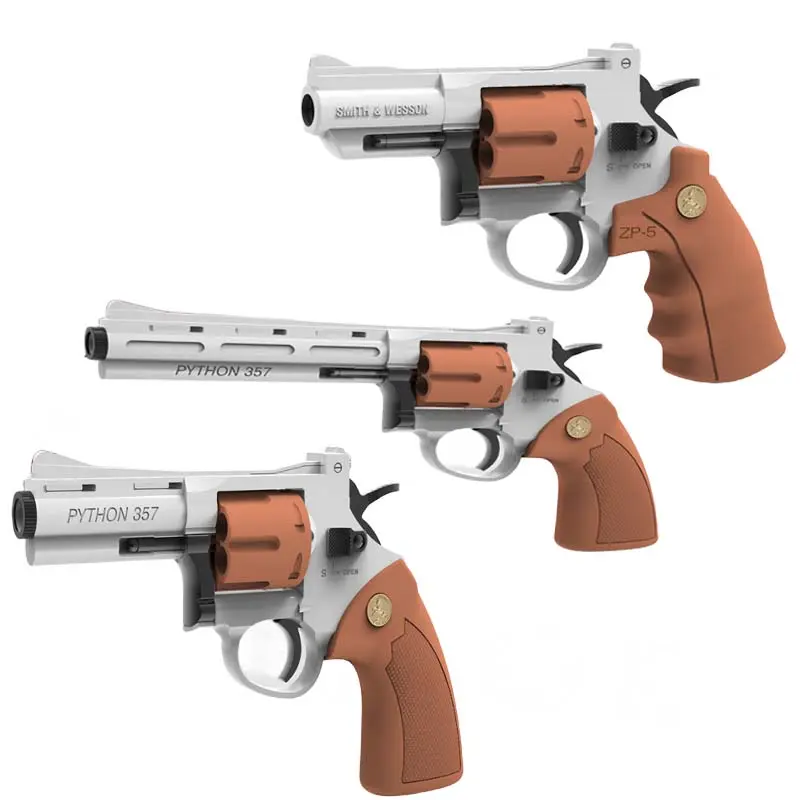 아마존 최고 판매자 2023 새로운 도착 플라스틱 금속 부드러운 총알 리볼버 장난감 총 총알 야외 촬영 총과 리볼버