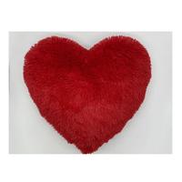 Vente en gros d'urnes, coussin en peluche en forme de cœur décoratif blanc et rose personnalisé