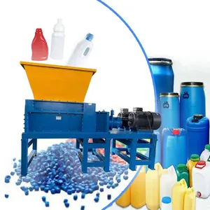 HX mini small shaft home household pet pp pcb drum film bottle jumbo bag crushing shredding machine and crusher plastic shredder