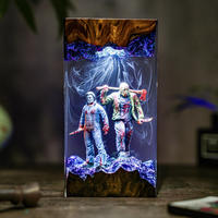 Lampe en résine Art Déco Halloween Michael et Jason, personnalisée, décoration d'intérieur, cadeau unique, haute qualité, produit transfrontalier à succès