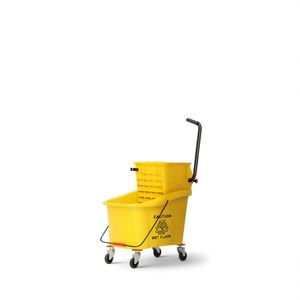 Carro de limpieza con cubeta para mopa, 4 ruedas con rueditas para limpieza de pisos, material PP abierto - Product Image 1