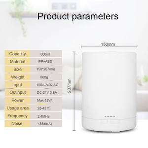 Humidificador de aromaterapia JCSY-167, eléctrico, blanco, de 600 ml, con función de temporización, para uso doméstico - Product Image 3