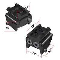 Pointeur laser vert miniature d'usine et viseur en aluminium 6061-T6 usiné CNC avec lentille objectif de 18 mm
