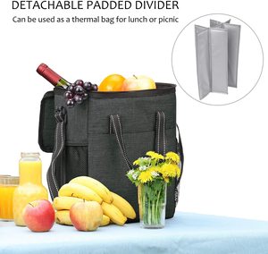 Bolsa <span class=keywords><strong>de</strong></span> transporte <span class=keywords><strong>para</strong></span> <span class=keywords><strong>vino</strong></span>, 6 botellas <span class=keywords><strong>de</strong></span> <span class=keywords><strong>vino</strong></span> acolchadas con aislamiento personalizado, enfriador - Product Image 3