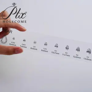 Halka boyutu referans tüm şekiller taşlar takı yapma elmas karat grafik 5A kübik zirkonya karşılaştırma tablosu seti özelleştirmek - Product Image 4