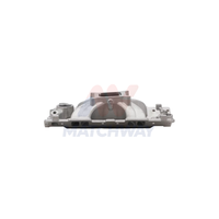 Collecteur d'admission à plan unique surélevé en aluminium satiné argenté usiné CNC MATCHWAY pour moteur Chevy SBC Vortec 350 V400