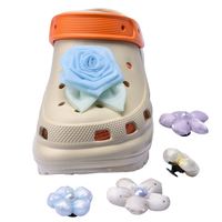 Breloques de chaussures en tissu peluche multicolores pour femmes, sabots, bricolage, breloques pour filles, style princesse, décoration de chaussures