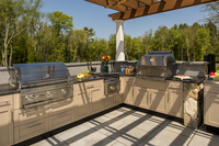 Cuisine Exterieur Barbecue D'extérieur En Acier Inoxydable Pour Cuisine De, Barbecue Modulaire En Bois En Gros Cuisine Exterieur