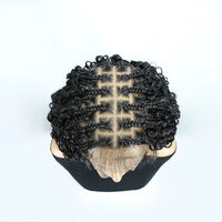 Perruque tressée en dentelle complète 360 avec cheveux bouclés bohèmes, tresse sans nœuds carrée, perruque en dentelle 16 pouces