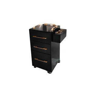Nouveau Chariot de Salon en Bois Massif 2026 avec Rangement à 3 Niveaux, Chariot à Outils de Coiffure Moderne, Roues Universelles Silencieuses - Product Image 2