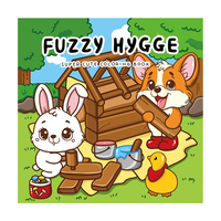 Livre de coloriage personnalisé pour enfants, impression recto, thème animaux mignons, livre de peinture au trait pour jeunes artistes débutants