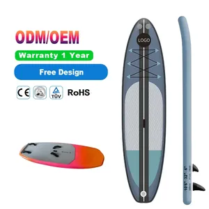 Hina-Tabla de paddle plegable de plástico para surfear, tabla de remo inflable personalizada para surf eléctrico