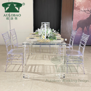 Nouveau design Restaurant Tables de salle à manger en acrylique transparent pour mariage - Product Image 2