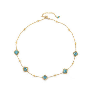 Moda Boho turmalina africano turquesa rojo Aventurina apatita flor hecha a mano bohemio cuentas collar fiesta - Product Image 5