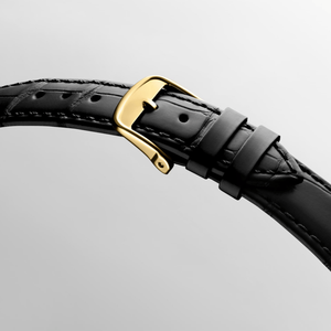 Montre à quartz pour femme, rectangulaire, dorée, chiffres romains, petit cadran secondaire, bracelet en cuir, montre-bracelet habillée Longinesing - Product Image 4