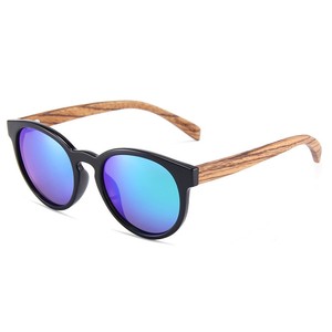 Lunettes de soleil <span class=keywords><strong>KINGSEVEN</strong></span> 5519 pour hommes, nouveau design fait main, monture en bois zébré, verres polarisés miroir, forme ovale tendance pour hommes et femmes - Product Image 1