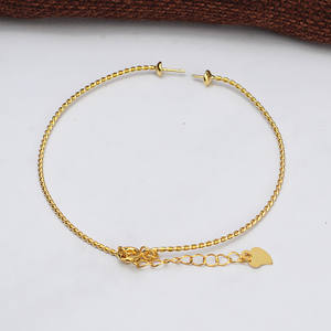 Composants de bijoux en argent S925 pour bracelets DIY, supports vides pour perles de 6 à 12 mm, pour bijoux en forme de beignets frits - Product Image 2