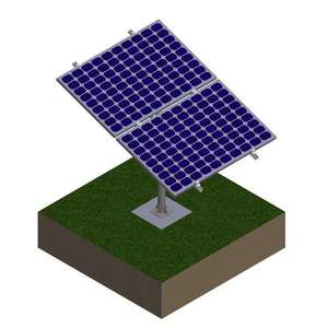 Structure de support de panneaux solaires fixée au sol en acier galvanisé à chaud sur mesure pleine dimension - Product Image 2