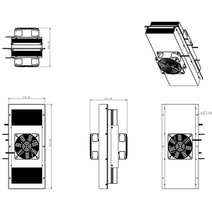 Huajing Peltier Industrielle Thermoelektrische Klimaanlage Kommerziell 12V Kühlung Schönheitslaser Kühlung/Heizung 100W R410A - Product Image 3
