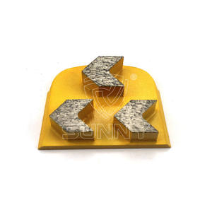 China Export Diamond Grinding Shoes Wholesale 3 Arrow Segment Diamond Grind Tools For Floor