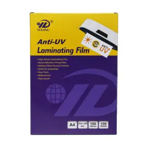 New product glossy outdoor anti UV A4 laminating Film Pouches